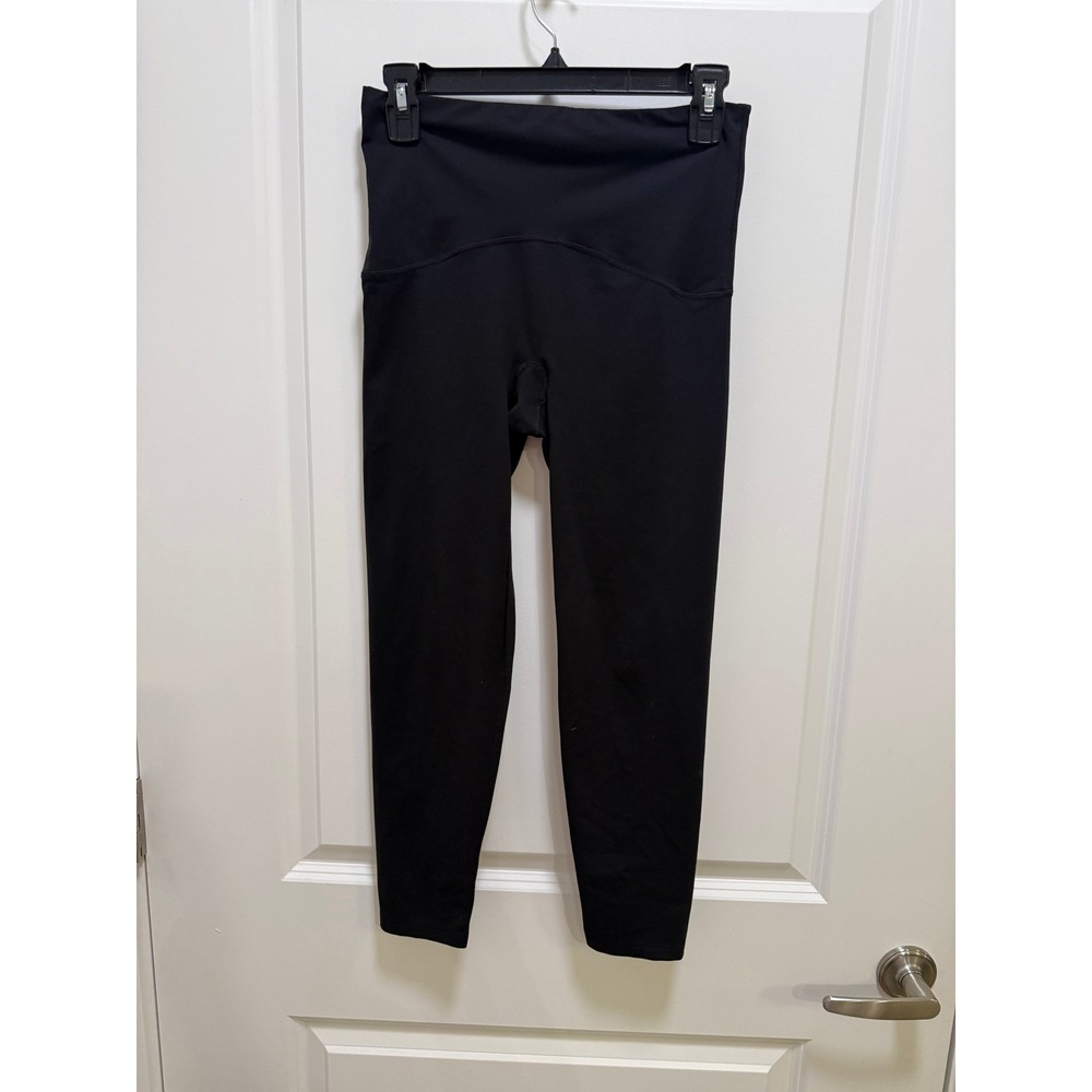 Spanx by Sara Blakely Black High Waisted Cropped Active Leggings Womens Medium